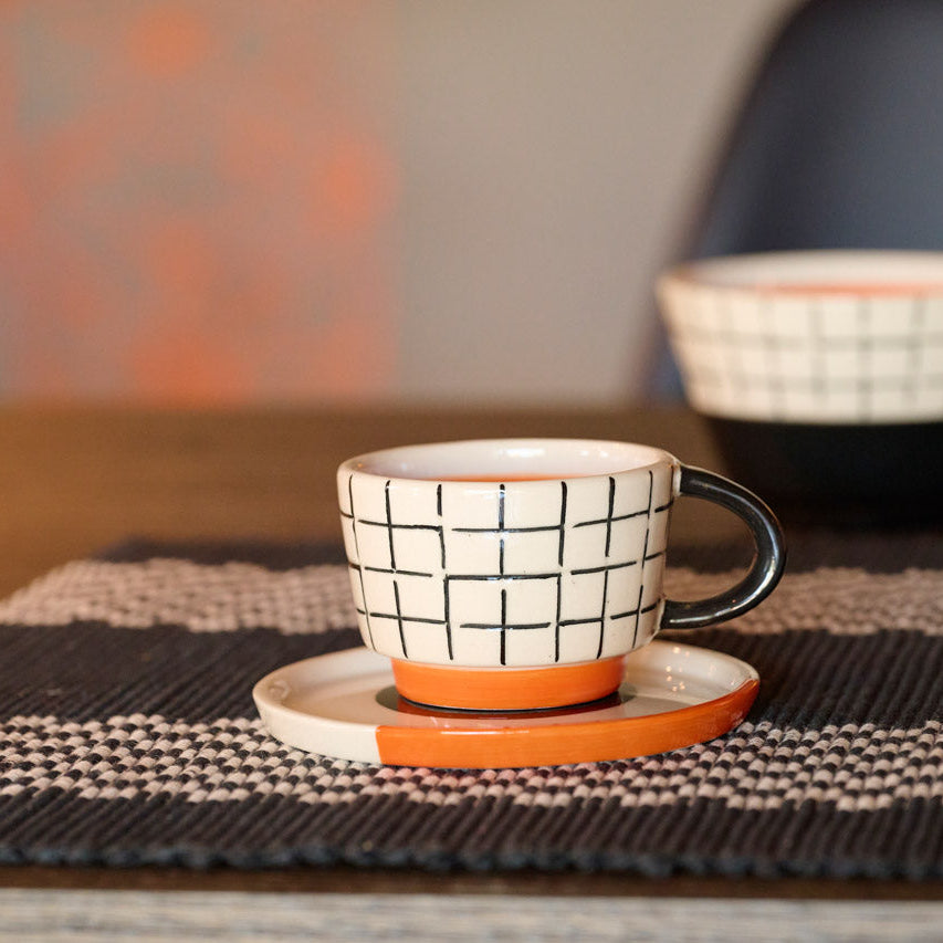Tazzina da caffè Net Clay ceramica