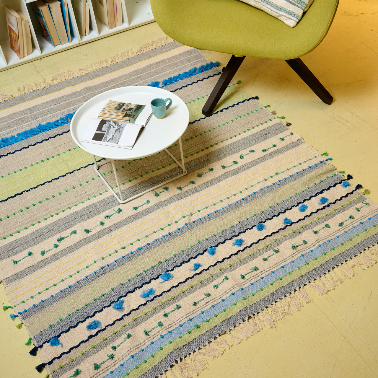 Tappeto plaid Rekh cotone
