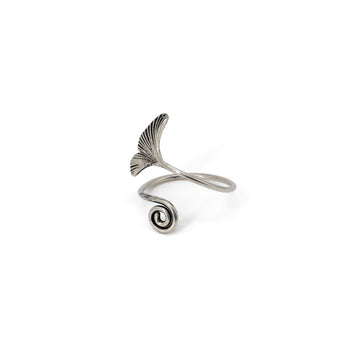 Anello Ginkgo ottone