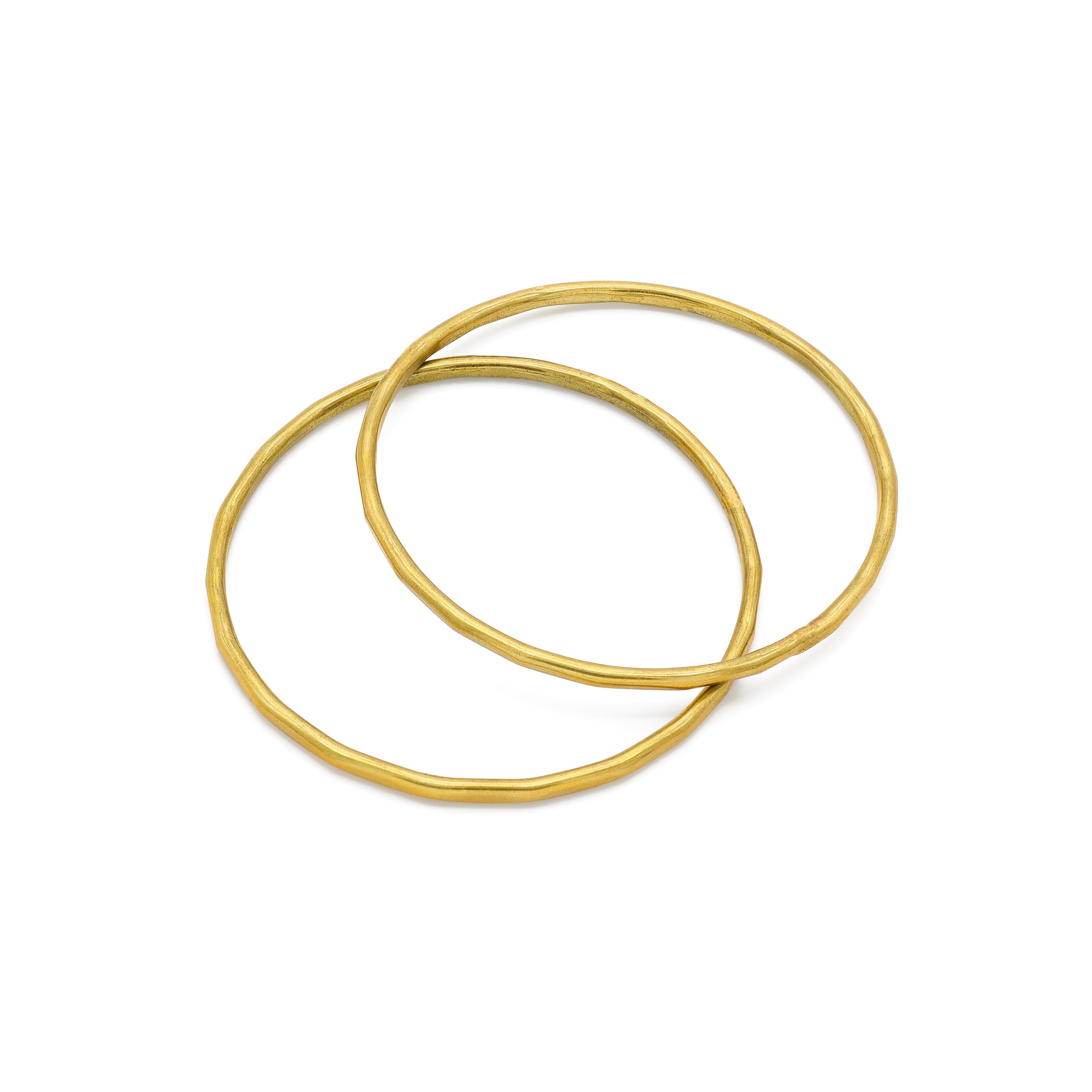 Set 2 bracciali Hoop ottone