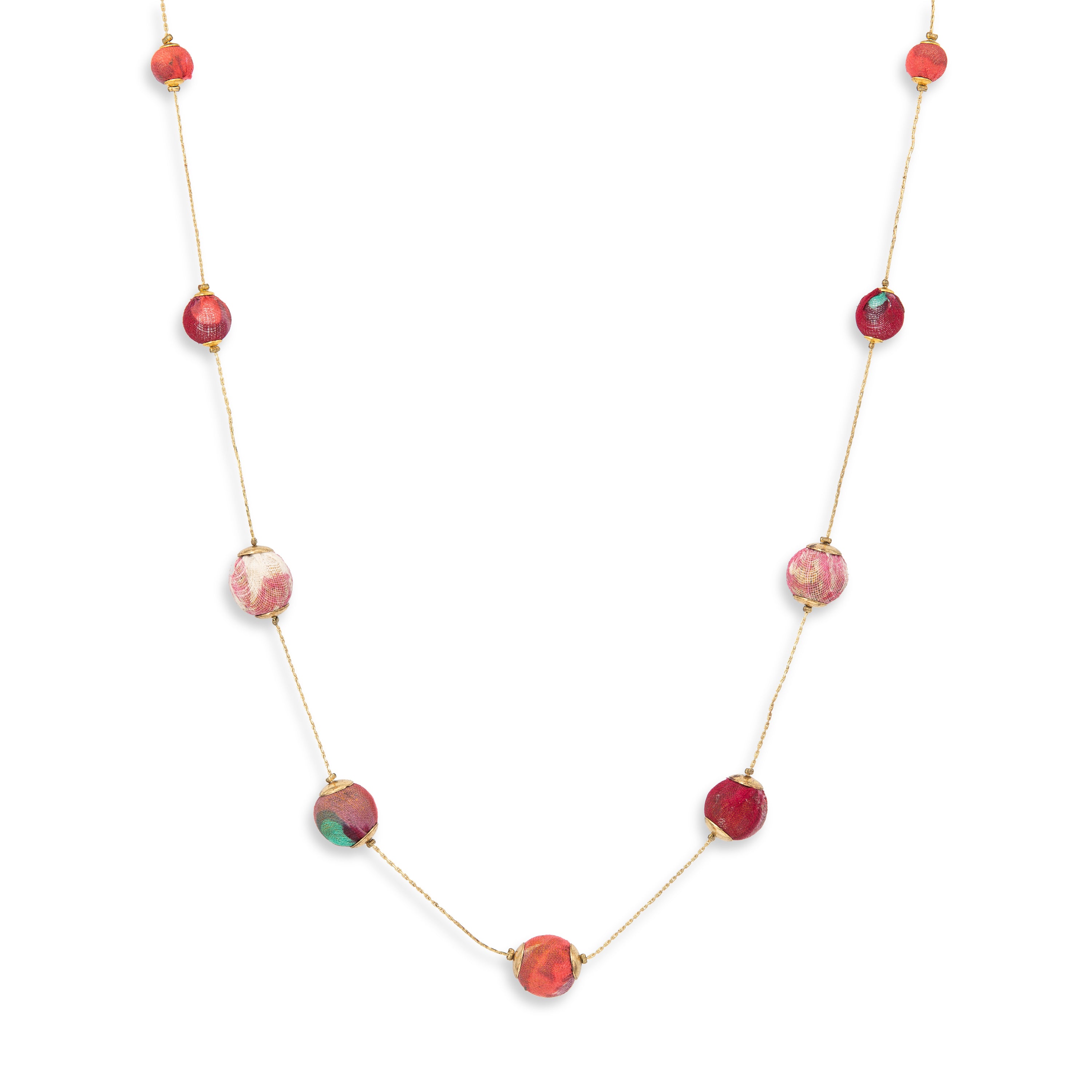 Collana Blossom vetro e cotone