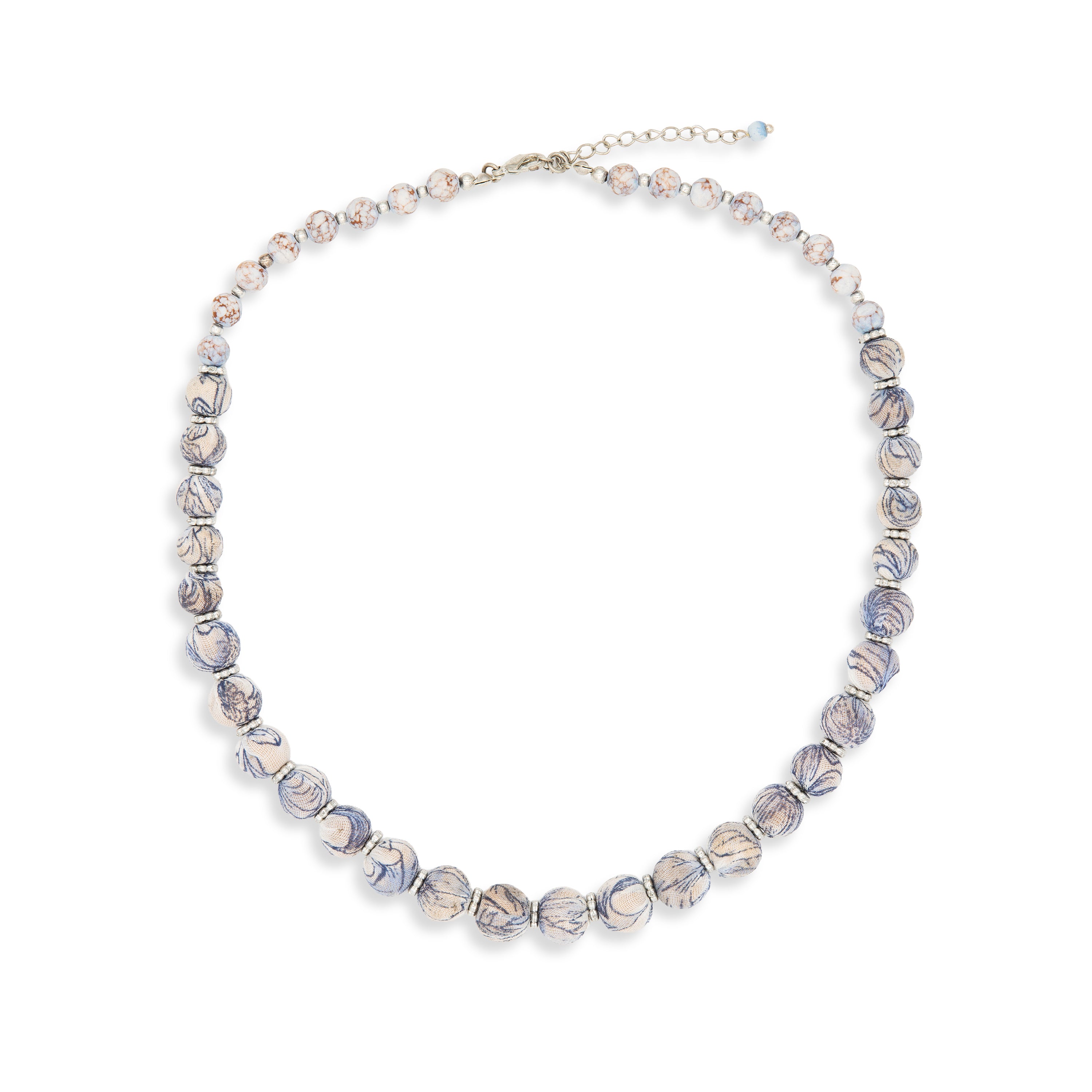 Collana Blossom vetro e cotone