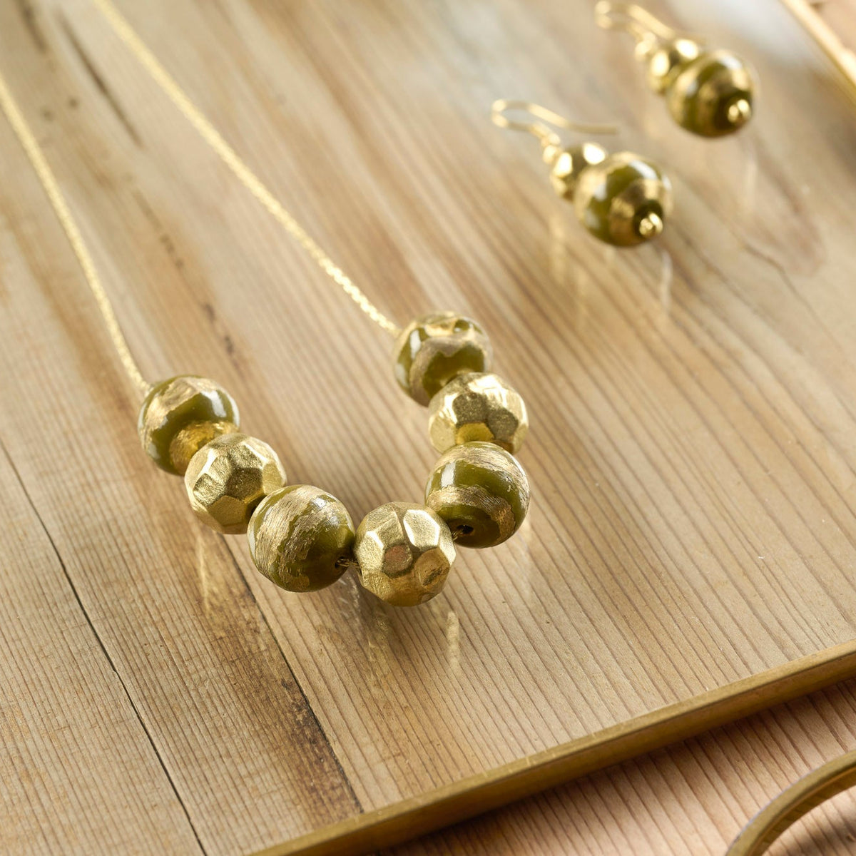 Collana Germoglio ottone