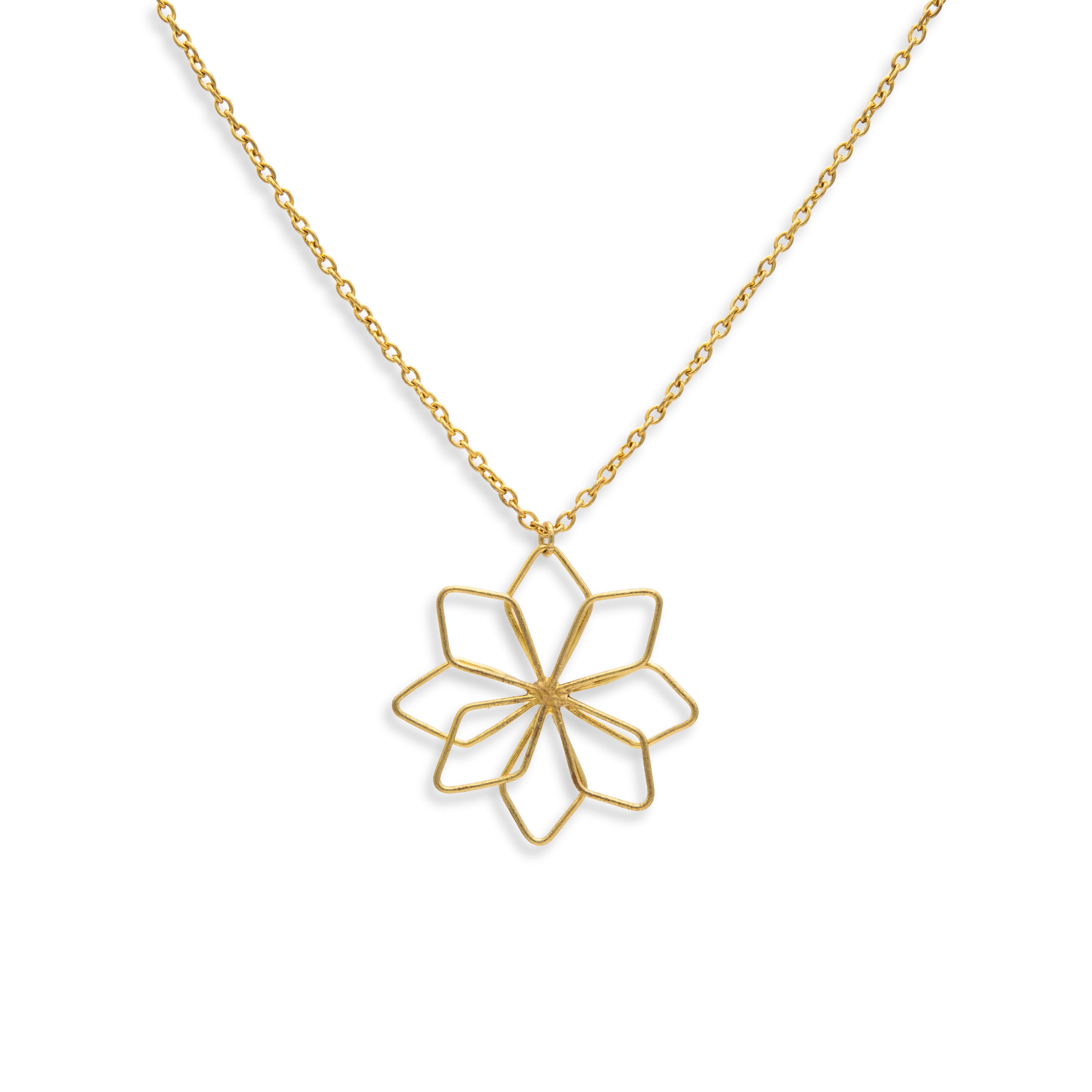 Collana Peonia ottone