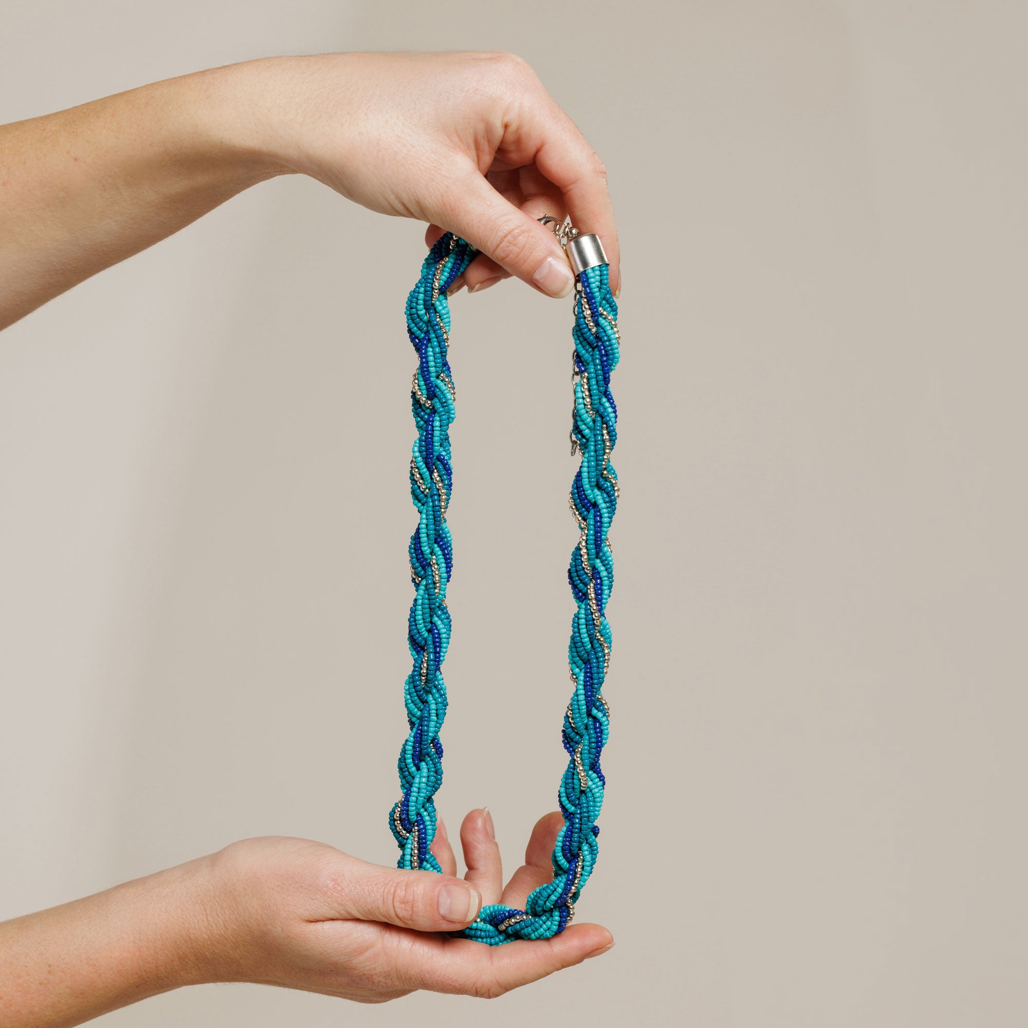 Collana Treccia vetro