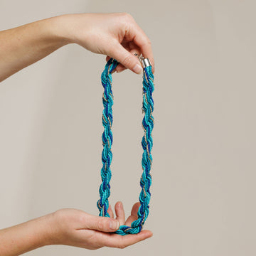 Collana Treccia vetro