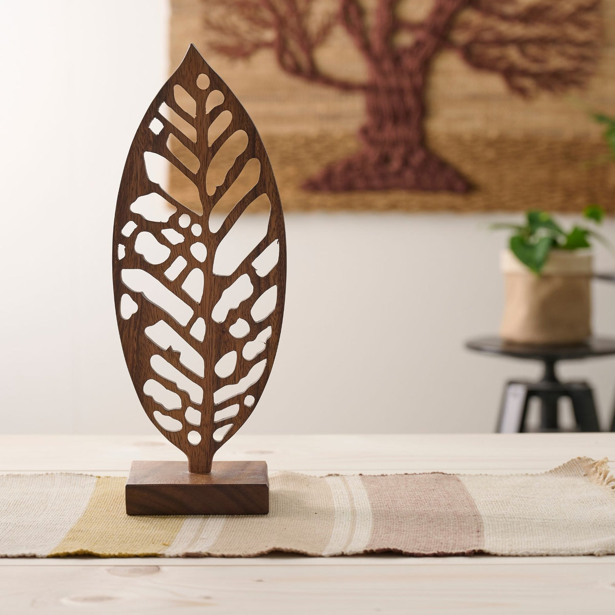 Decorazione Leaf legno