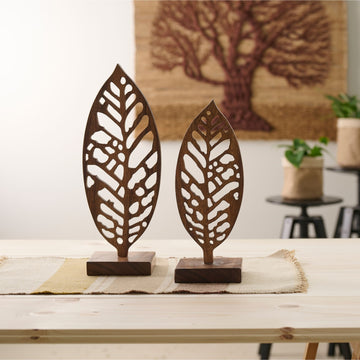 Decorazione Leaf legno