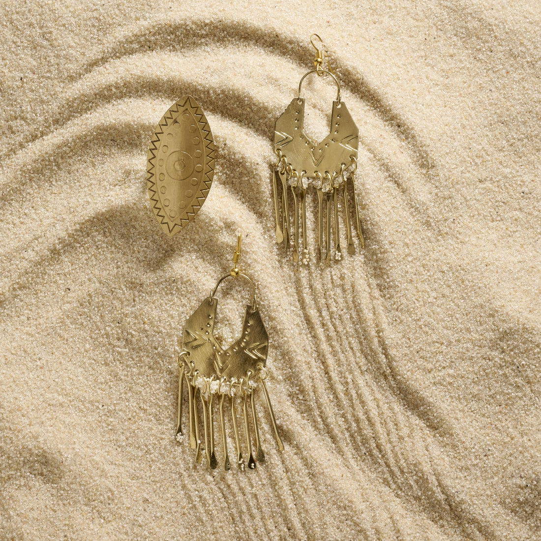 Orecchini Tribal ottone