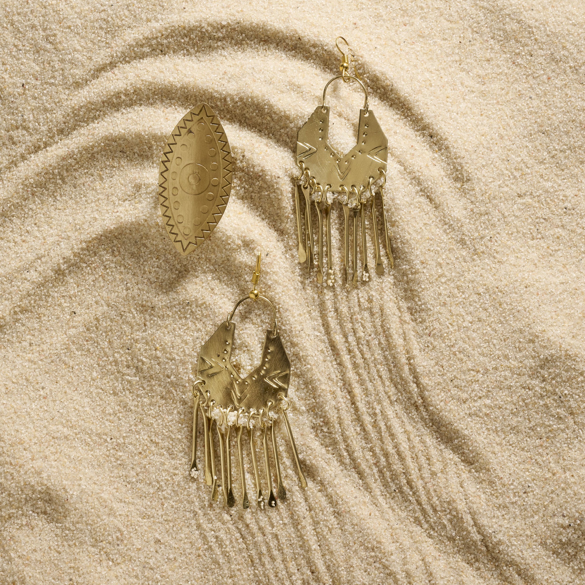 Orecchini Tribal ottone