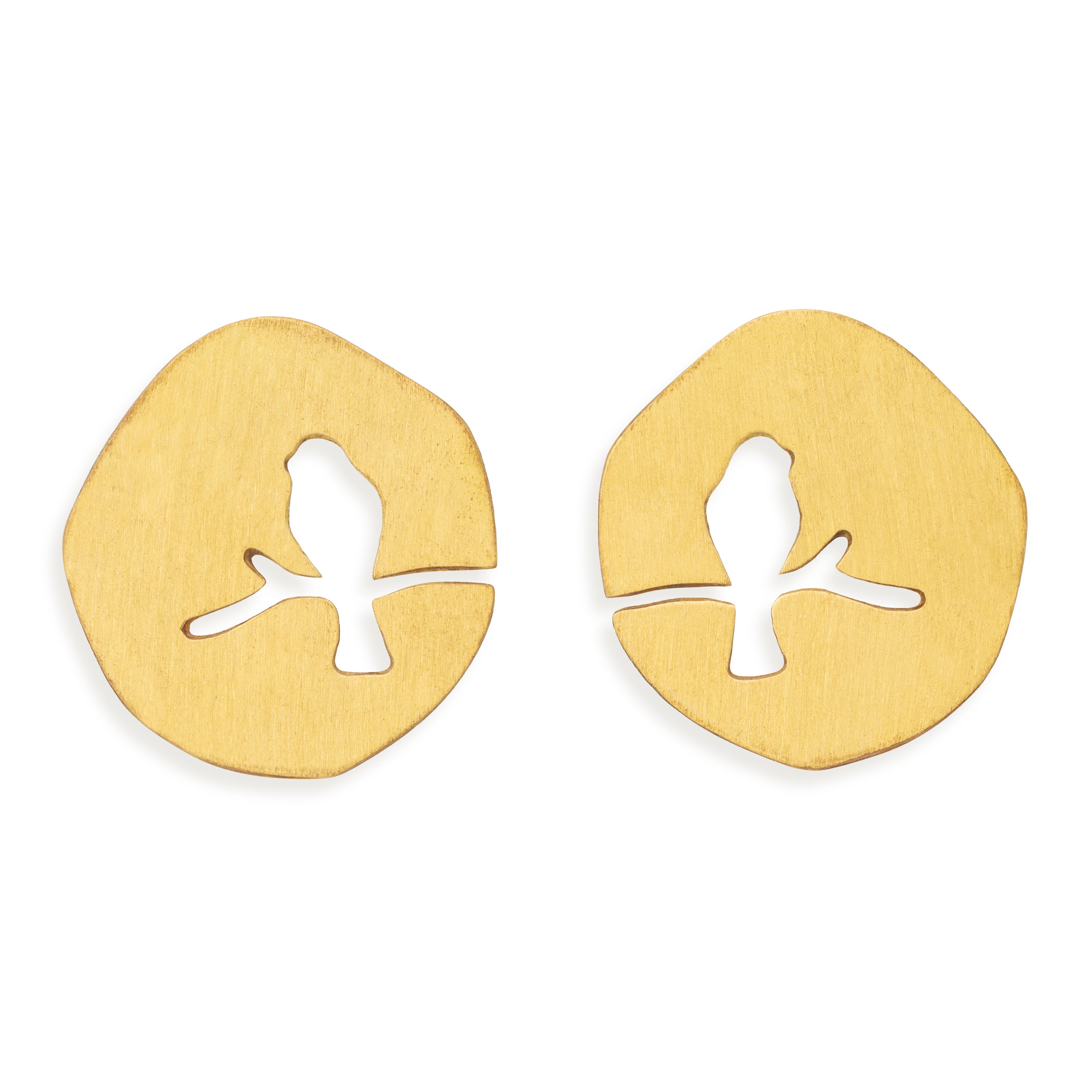 Orecchini Bird ottone