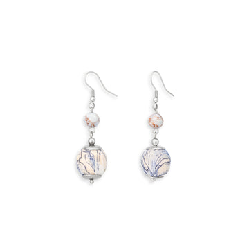 Orecchini Blossom vetro e cotone