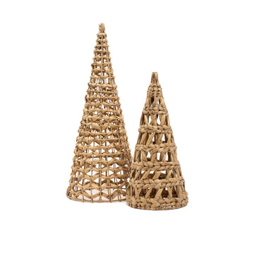 Set 2 alberi decorativi Hyacinth fibra
