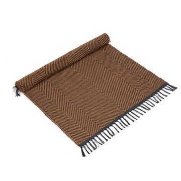 Tappeto Chevron juta e cotone