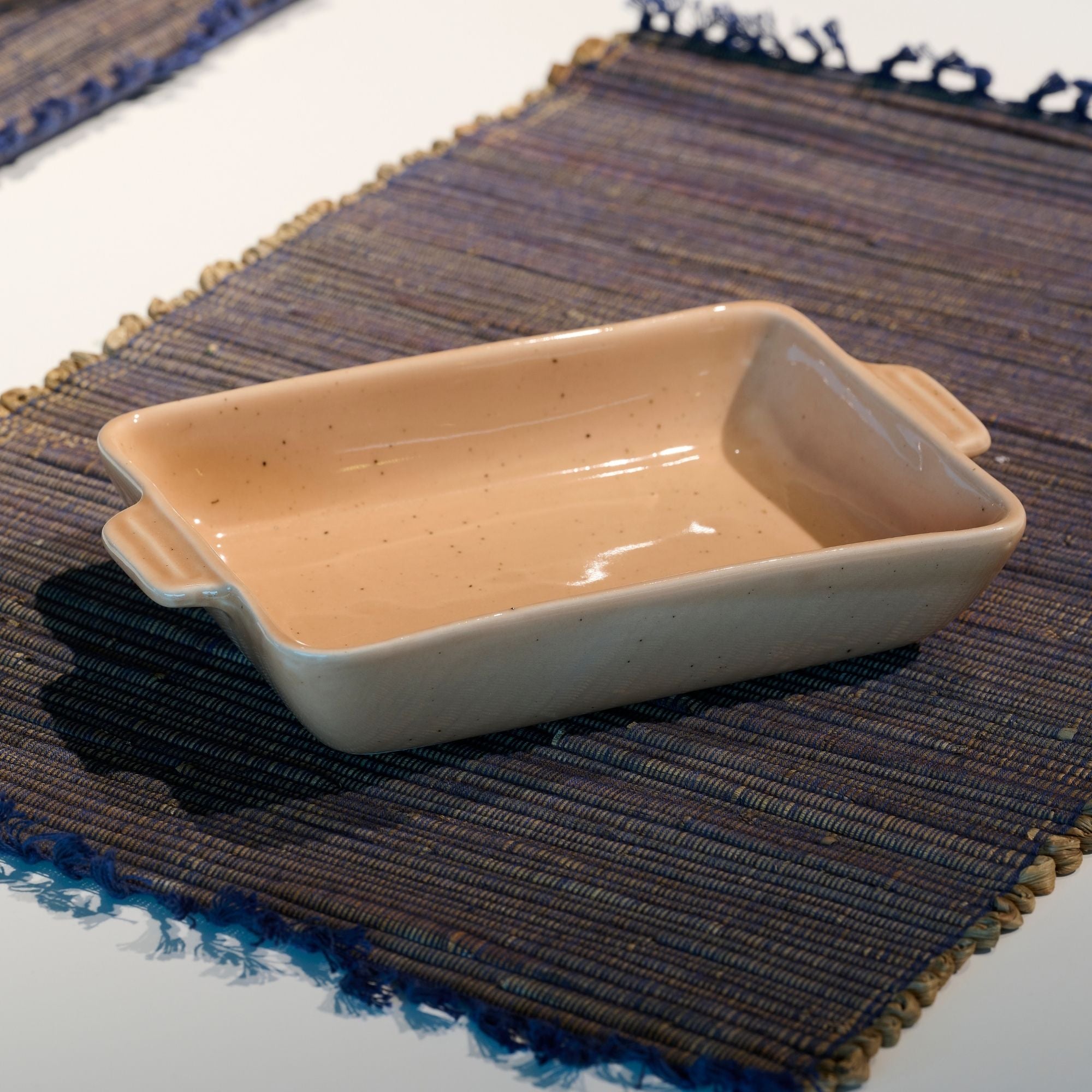 Teglia rettangolare Sabbia ceramica
