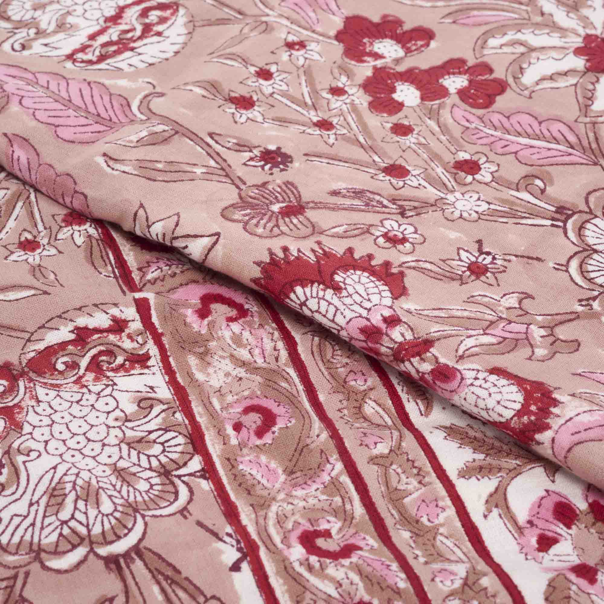 Tovaglia floreale Block-print cotone