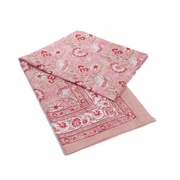 Tovaglia floreale Block-print cotone
