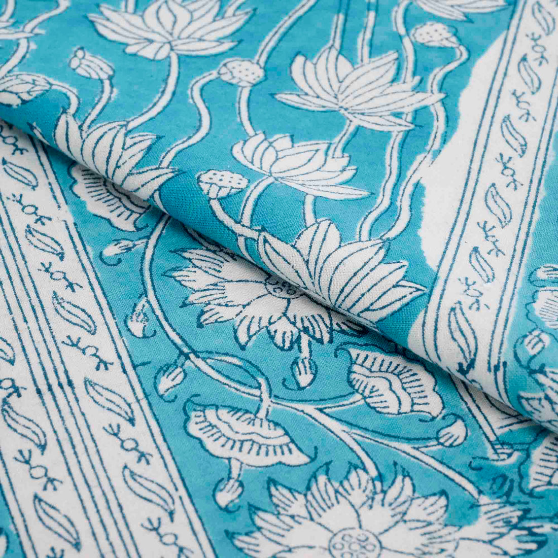 Tovaglia floreale Block-print cotone