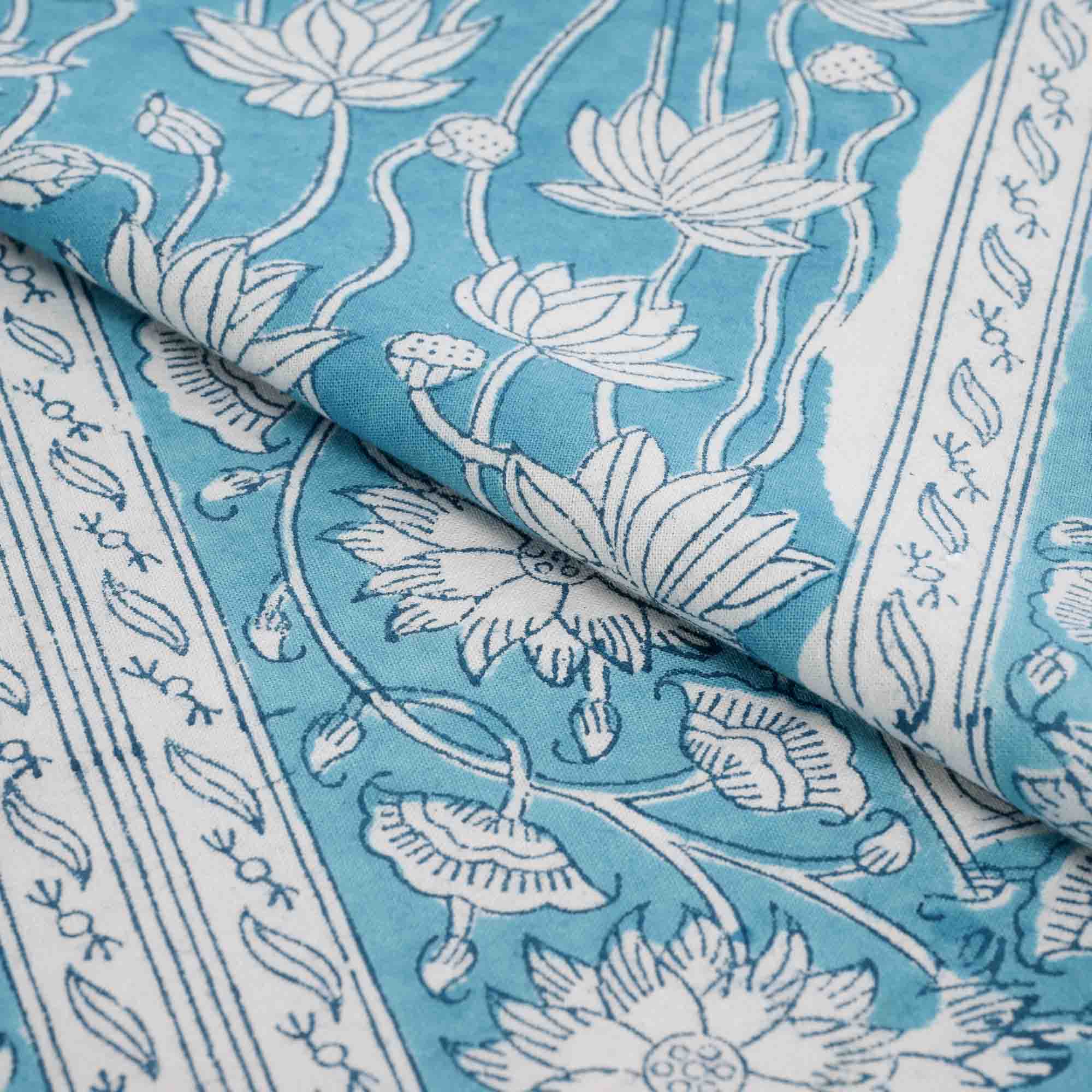 Tovaglia floreale Block-print cotone