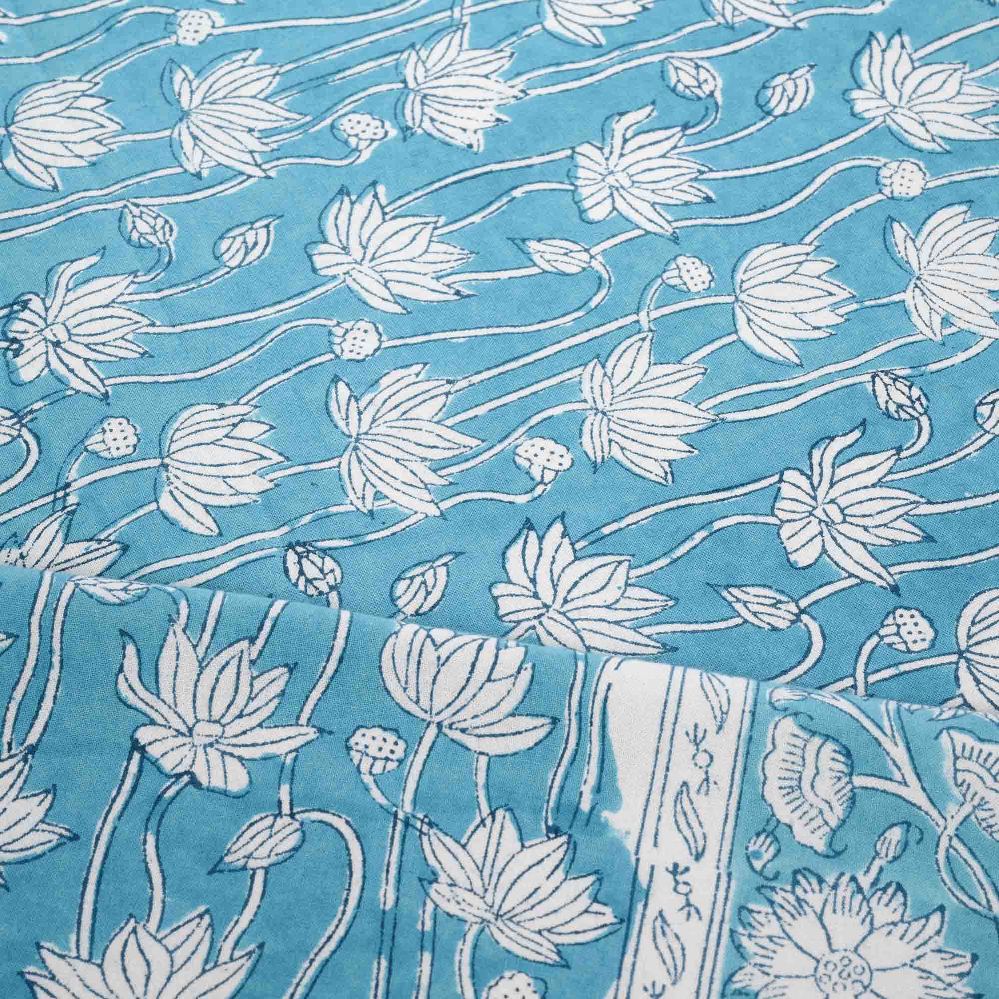 Tovaglia floreale Block-print cotone